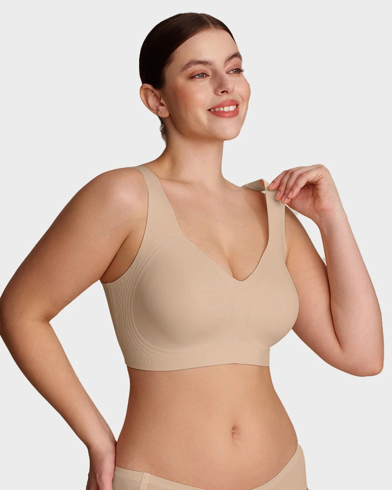 Brasier Talla Extra Sin Varilla – Push-Up, Cobertura Total y Tirantes Anchos