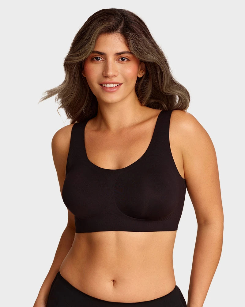Brasier Talla Extra Sin Varilla – Push-Up, Cobertura Total y Tirantes Anchos