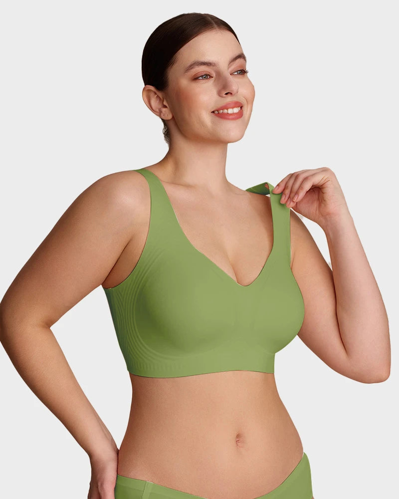 Brasier Talla Extra Sin Varilla – Push-Up, Cobertura Total y Tirantes Anchos