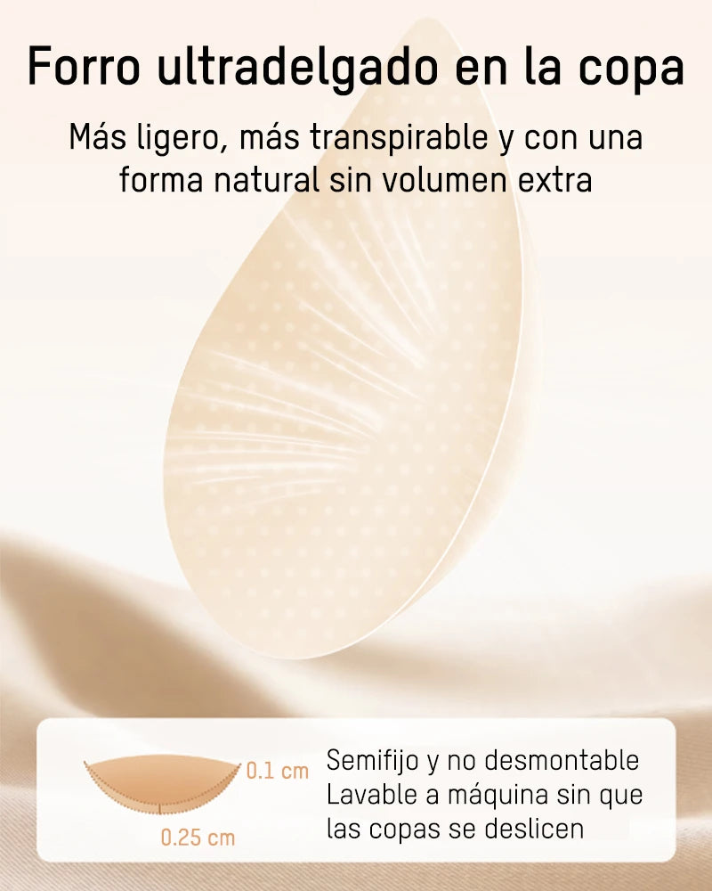 Sujetador Invisible con Levantamiento de Gel y Diseño Hueco de Gota de Agua Transpirable