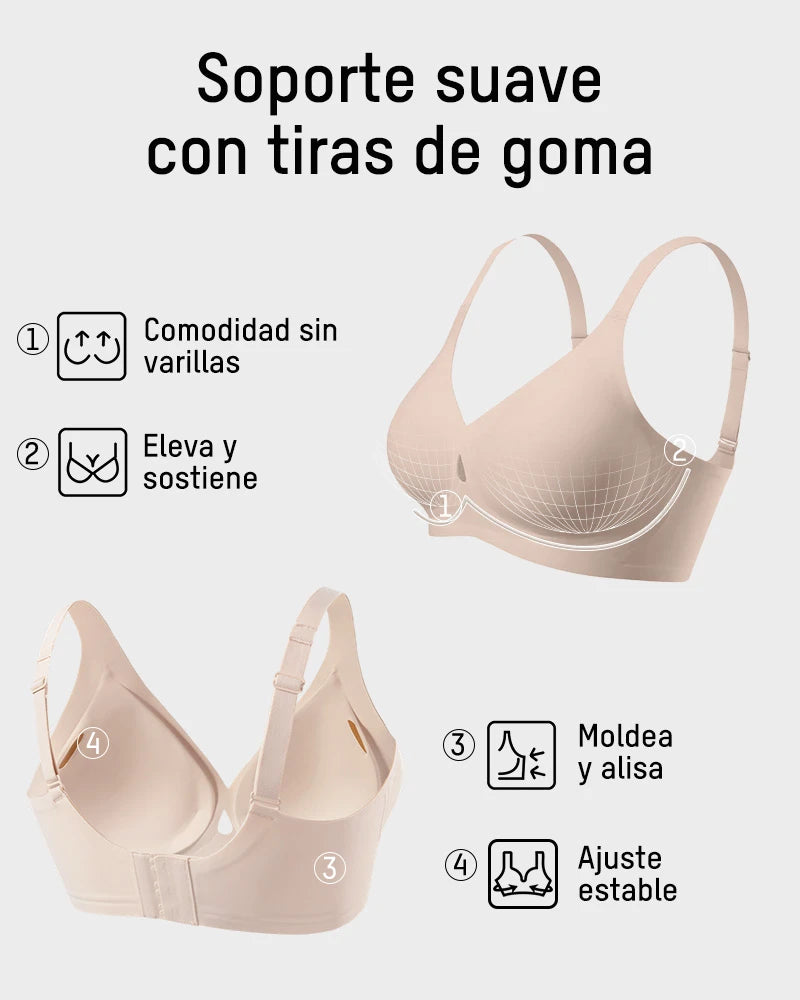Sujetador Invisible con Levantamiento de Gel y Diseño Hueco de Gota de Agua Transpirable