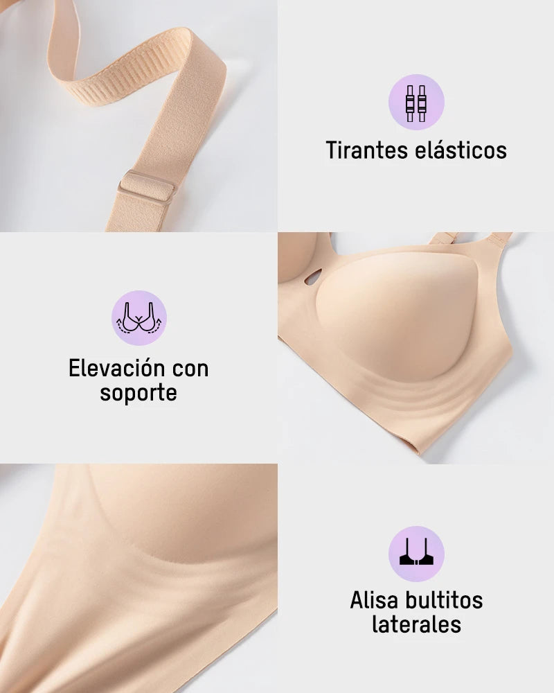 Sujetador Invisible con Levantamiento de Gel y Diseño Hueco de Gota de Agua Transpirable