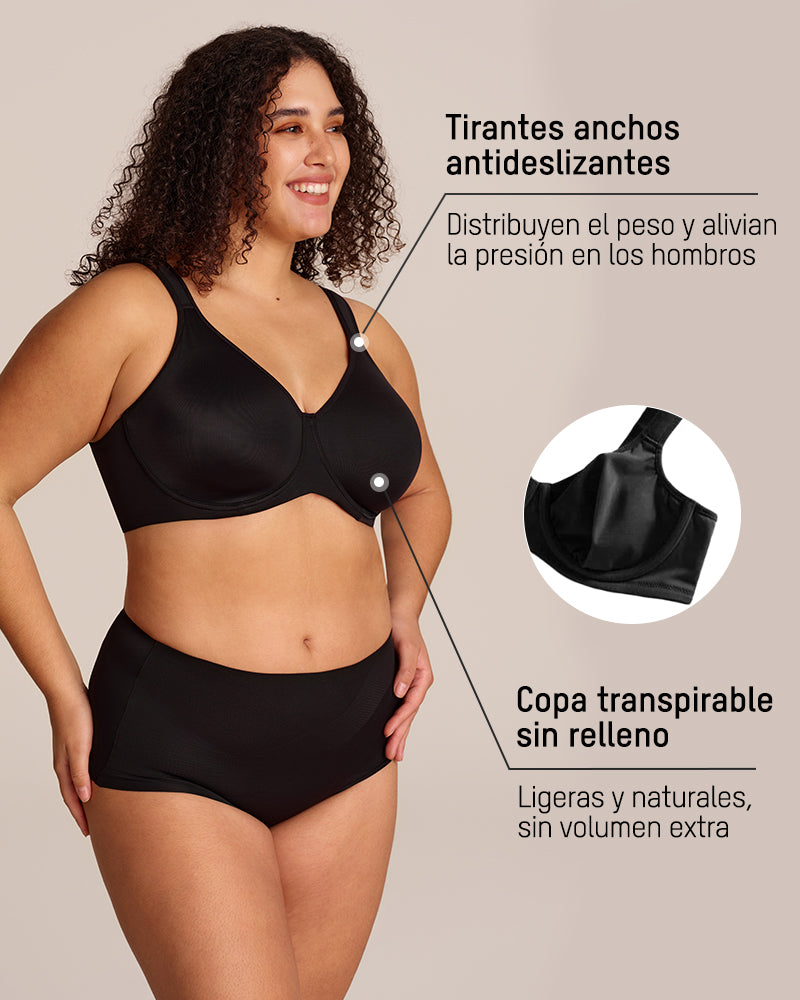 Brasier Reductor Suave de Talla Grande con Cobertura Total