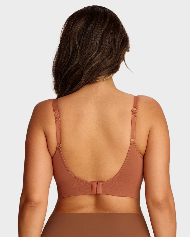Bralette sin Varilla sin Costuras con Realce Natural y Escote en V