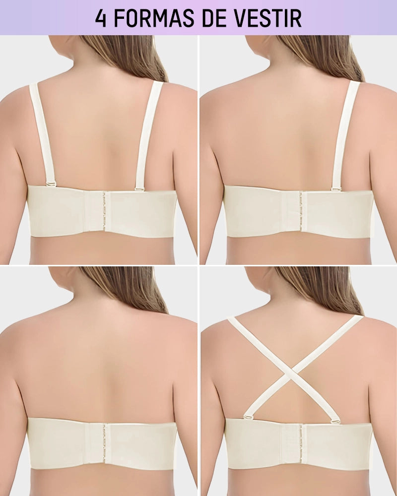 Brasier sin tirantes antideslizante para busto grande, seguro y cómodo todo el día