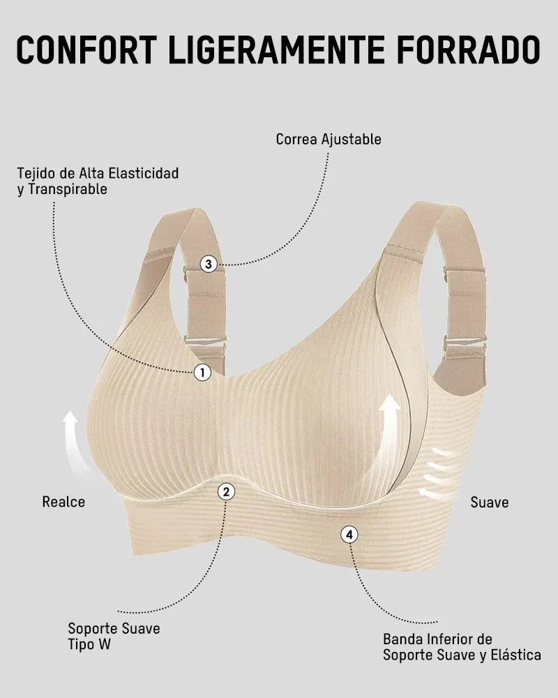 Brasier sin varilla de cobertura completa con relleno ligero y máxima comodidad