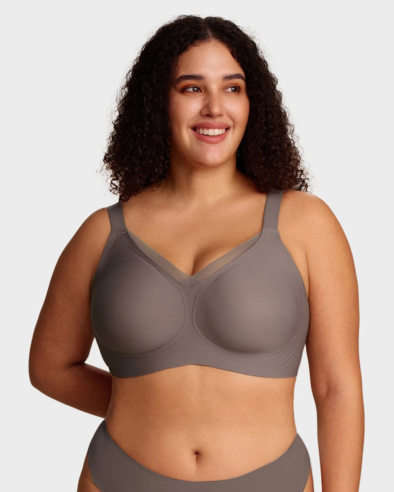 Sujeta Senos Sin Aros para Mujer con Malla - Sujetador Cómodo y Soporte