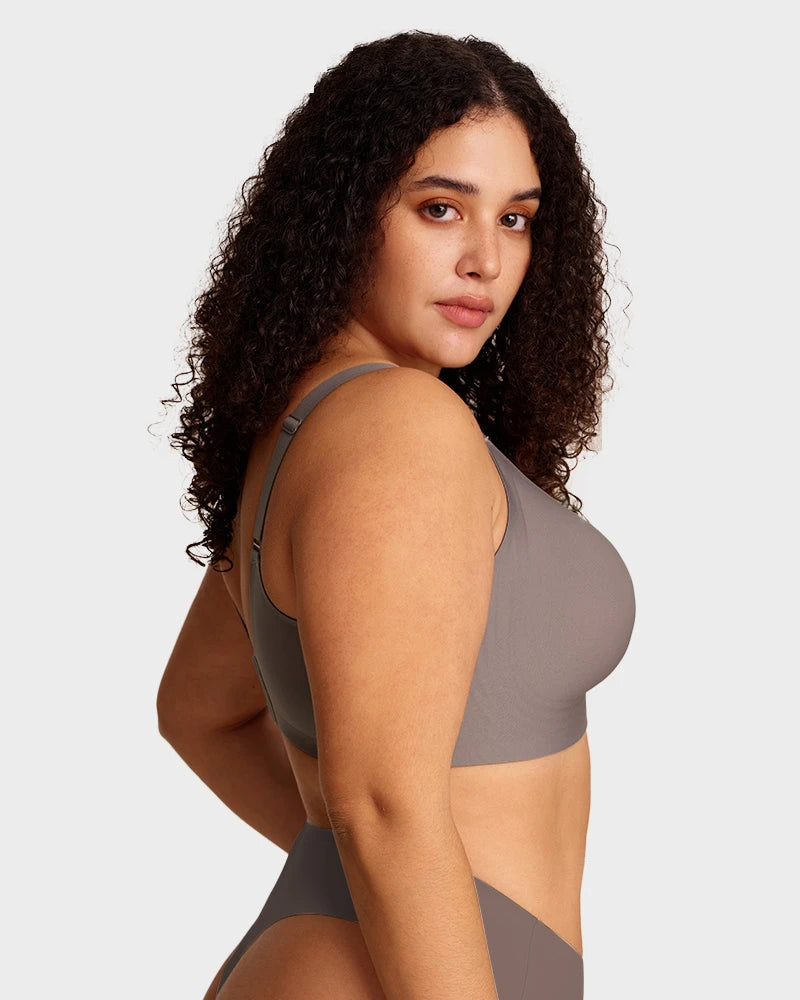 Sujeta Senos Sin Aros para Mujer con Malla - Sujetador Cómodo y Soporte