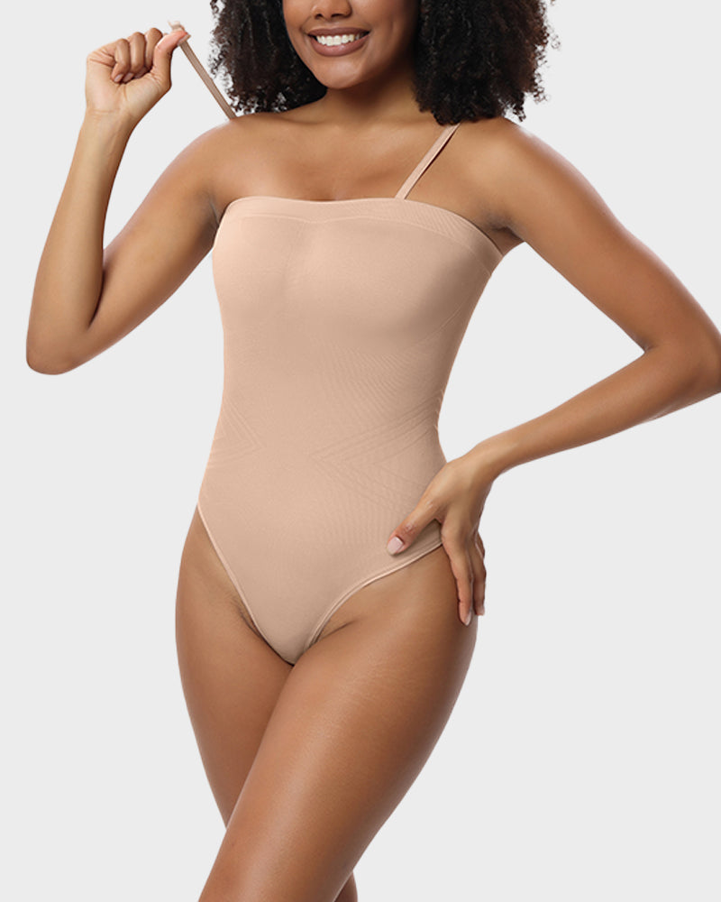 Body moldeador bandeau sin costuras con tirantes removibles