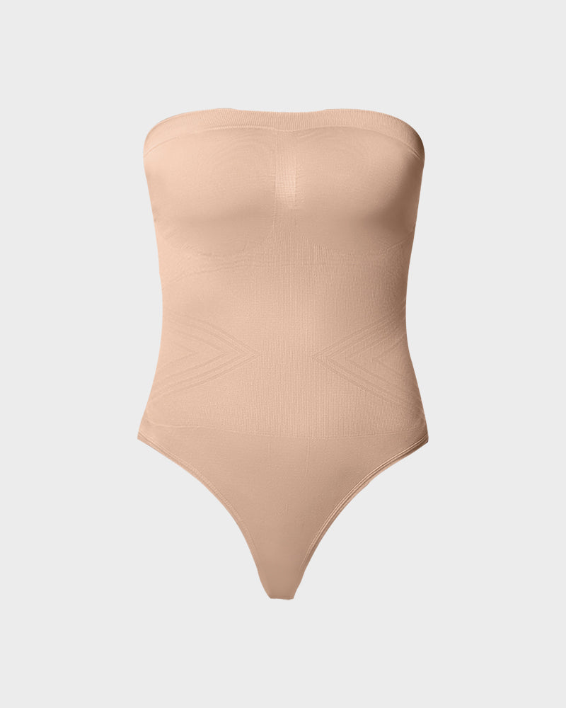 Body moldeador bandeau sin costuras con tirantes removibles