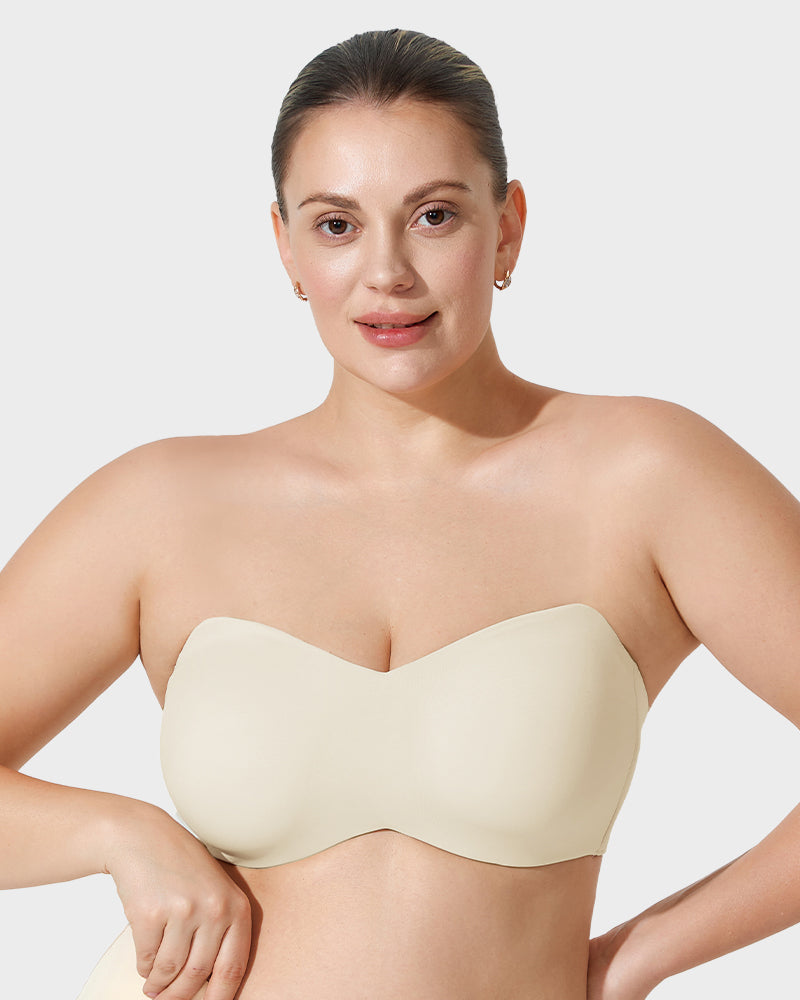 Sujetador Bandeau Convertible con Soporte Total y Antideslizante