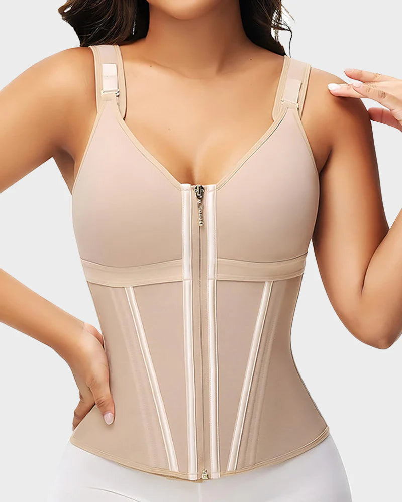 Faja de Doble Capa con Control de Abdomen Y Cintura Con Brasier