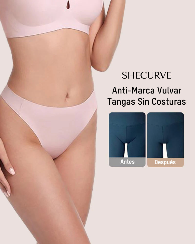 Paquete de 5 Tanga Sin Costuras con Protección Antimarcas