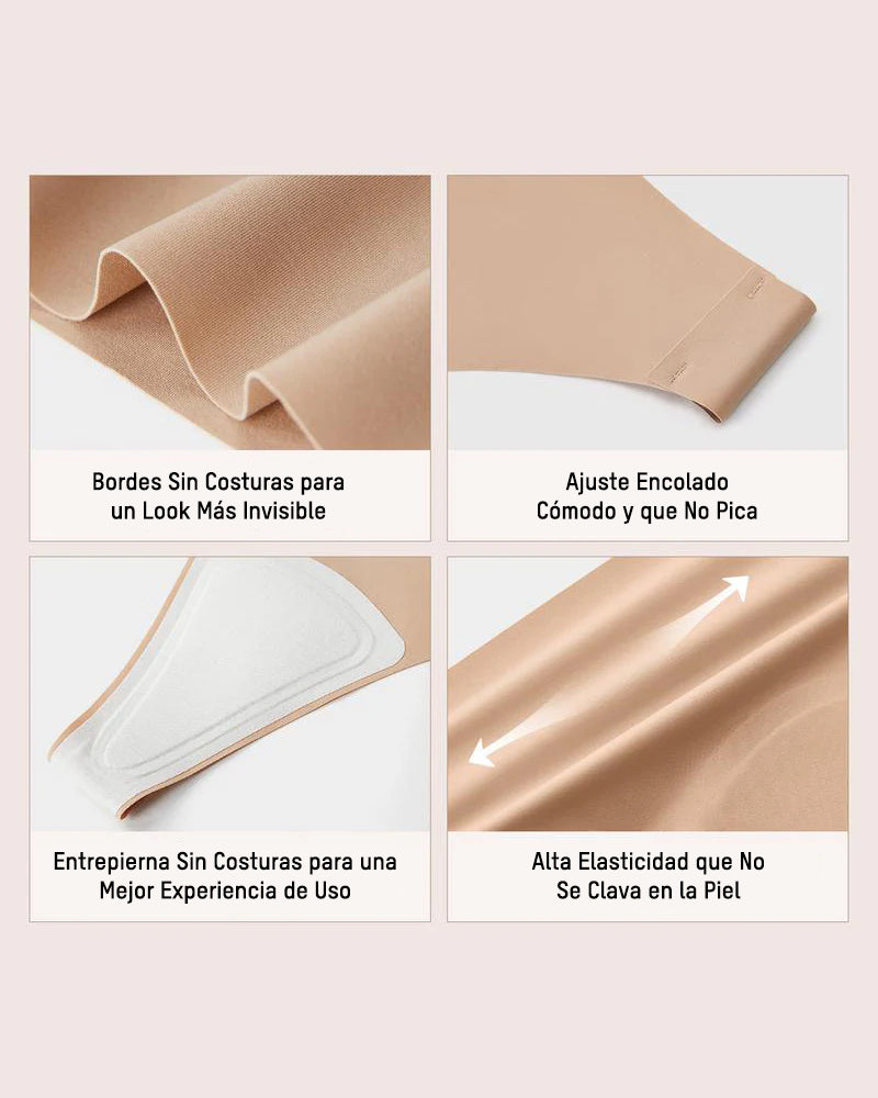 Paquete de 5 Tanga Sin Costuras con Protección Antimarcas