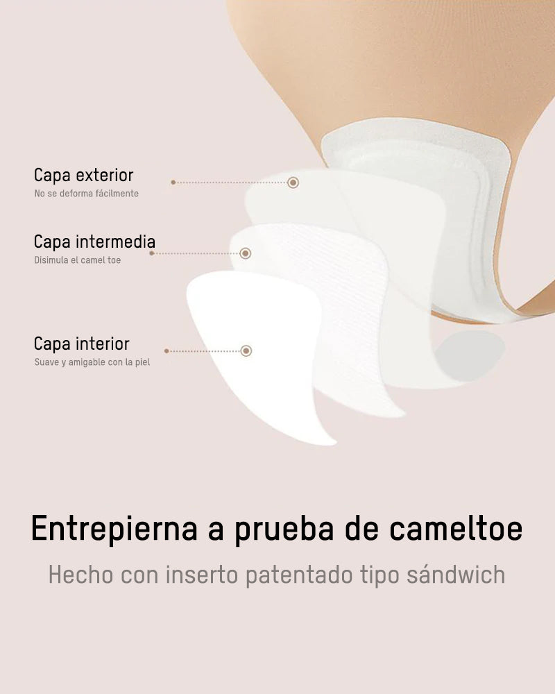 Paquete de 5 Tanga Sin Costuras con Protección Antimarcas