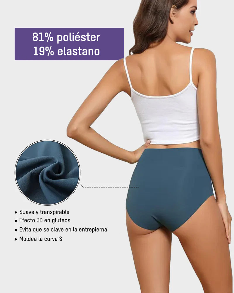 Paquete de 6 Panties Cómodos Sin Costuras de Cintura Alta