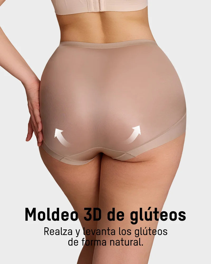 Paquete de 6 panties de cintura alta efecto faja con compresión cruzada