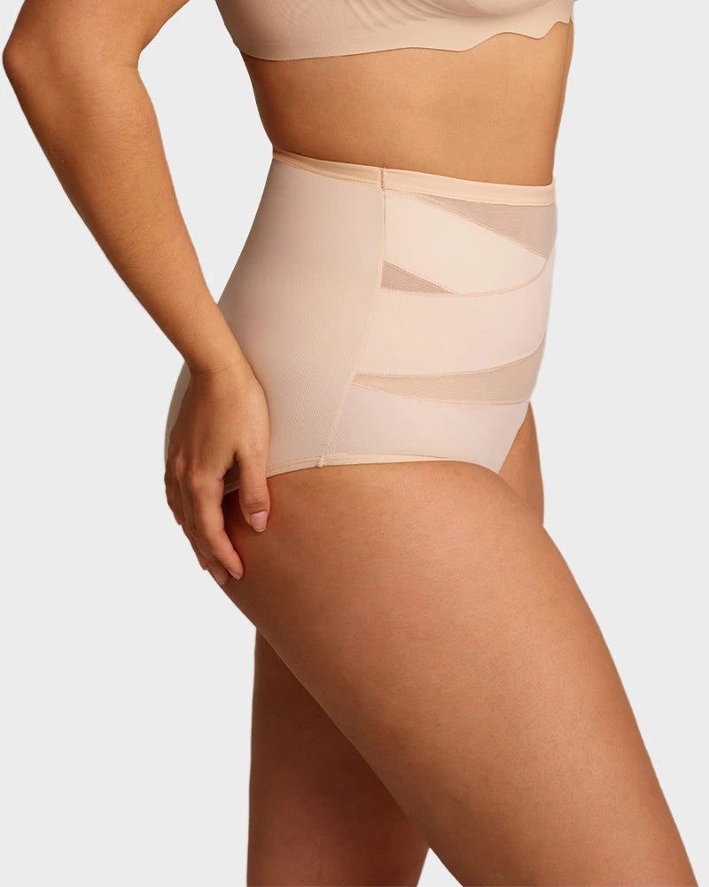 Paquete de 5 Panties de Cintura Alta para Talla Grande con Control de Abdomen