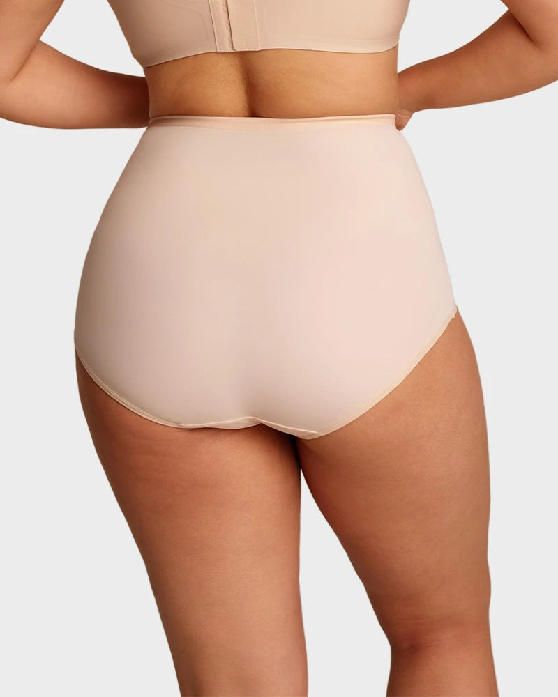 Paquete de 5 Panties de Cintura Alta para Talla Grande con Control de Abdomen