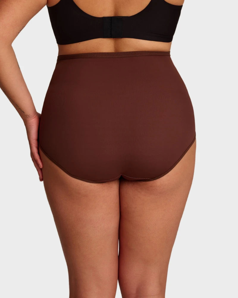 Paquete de 5 Panties de Cintura Alta para Talla Grande con Control de Abdomen