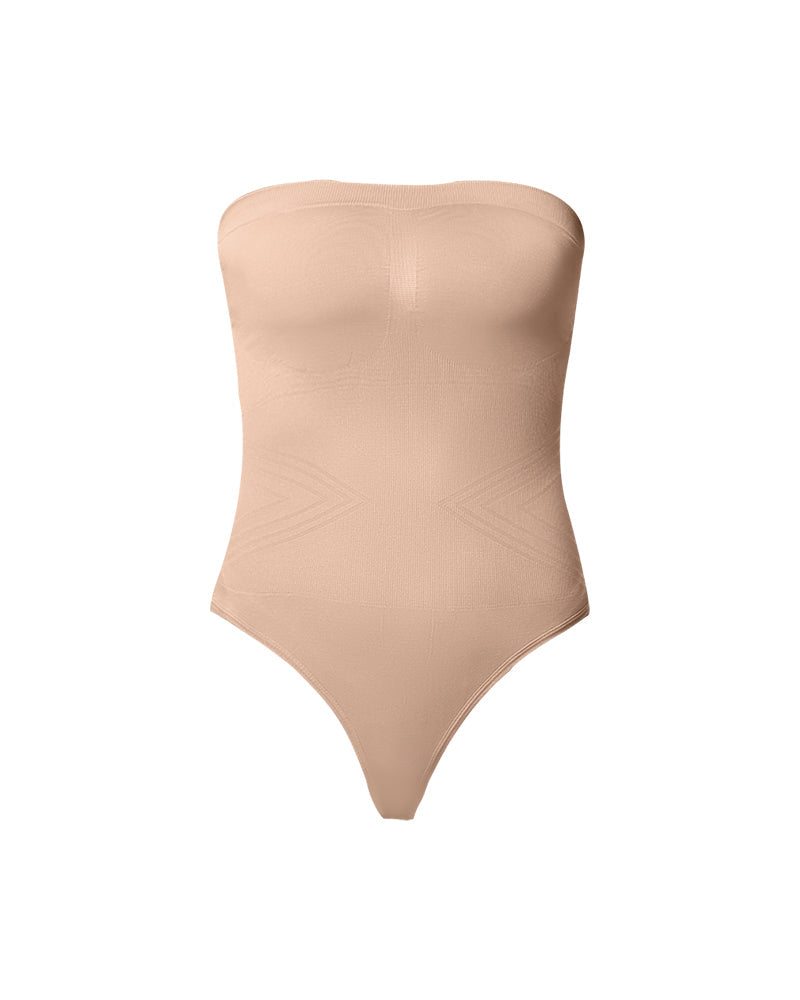 Body moldeador bandeau sin costuras con tirantes removibles